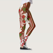 Patchy Stripes Kerstfeest Leggings (Rechts)