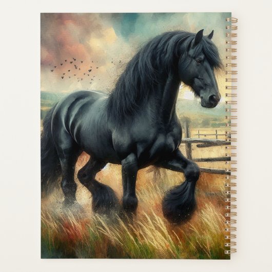 Pâte de Cheval Frésilien Noir clôtures rustiques (Dos)