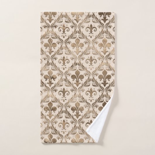 Pâte d'or motif à fleur de lis (Serviette à main)