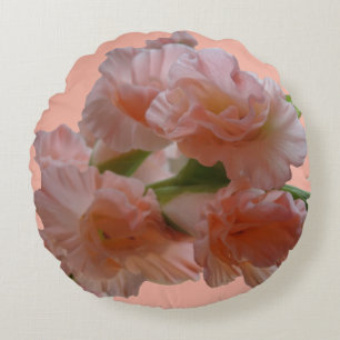 Pâte Pastel Orange Rose Gladioli. Coussin décorati