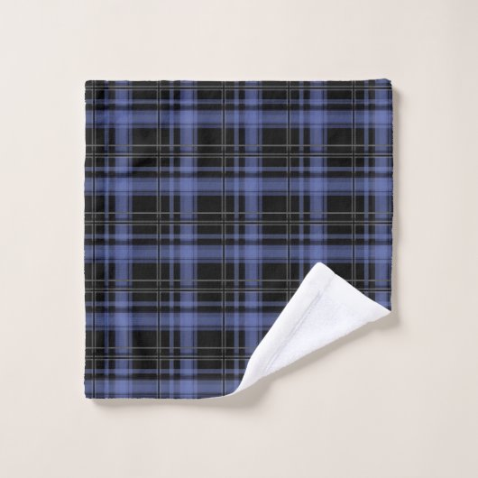 Pâte rayée en tartan à damiers plaid transparent (Gant de toilette)