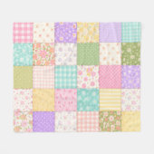 Patel Patchwork Dekbedovertrek Patroon Fleece Deken (Voorkant (Horizontaal))