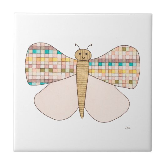  patelvlinder Tile-Erin Brie Art Cer Tegeltje (Voorkant)