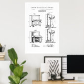 Patent - Upright Piano - Poster (Thuiskantoor)