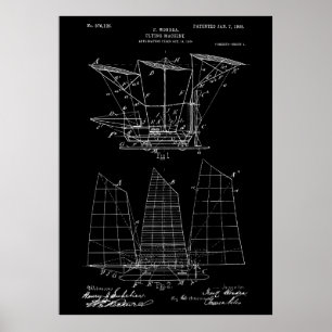 Patent voor vliegmachines poster
