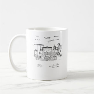  patentafdrukken 1886-locomotief met stuurstroomtr koffiemok