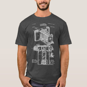 patentafdrukken 1902 camera t-shirt