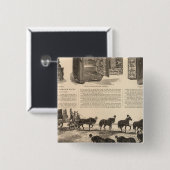 Patentkampioen haring Safes Vierkante Button 5,1 Cm (Voorkant /achterkant)