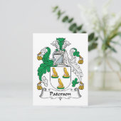 Paterson Family Crest Briefkaart (Staand voorkant)