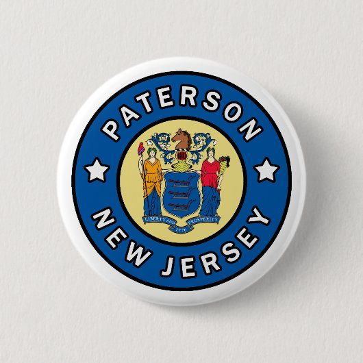 Paterson New Jersey Ronde Button 5,7 Cm (Voorkant)