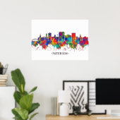Paterson New Jersey Skyline Poster (Thuiskantoor)