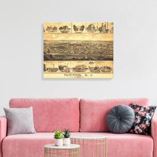 Paterson New Jersey spoorweg Natuurlijke oriëntati Canvas Afdruk