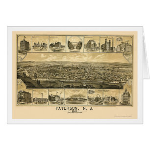 Paterson, NJ Panoramic Map - 1880