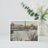 Paterson NJ, Passaic Herfsten in de winter 1910 Briefkaart (Staand voorkant)