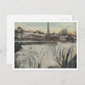 Paterson NJ, Passaic Herfsten in de winter 1910 Briefkaart (Voorkant / Achterkant)