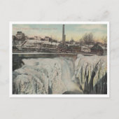 Paterson NJ, Passaic Herfsten in de winter 1910 Briefkaart (Voorkant)