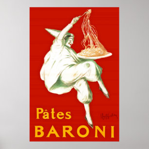 Pates Baroni Cappiello reclame Poster