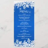 Pâtes blanches sur le bleu Mariage de Noël Menu (Devant)