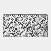 Pâtes De Chien Noir Et Blanc Et Coeurs Paisley Imp (Recto)