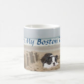 Pâtés de sable de tasse d'amour de Boston Terrier (Centre)