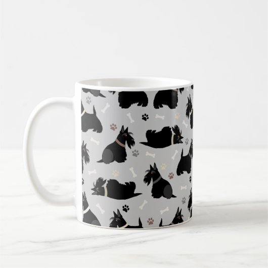 Pâtes de Terrier écossais noir et Mug de café Bone (Gauche)