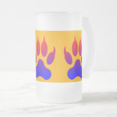 Pâtes de tigre givrées 16 oz de verre givrée Mug (Devant droit)