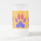 Pâtes de tigre givrées 16 oz de verre givrée Mug (Centre)