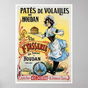 Pates de Volailles Houdan  Food and Art Poster