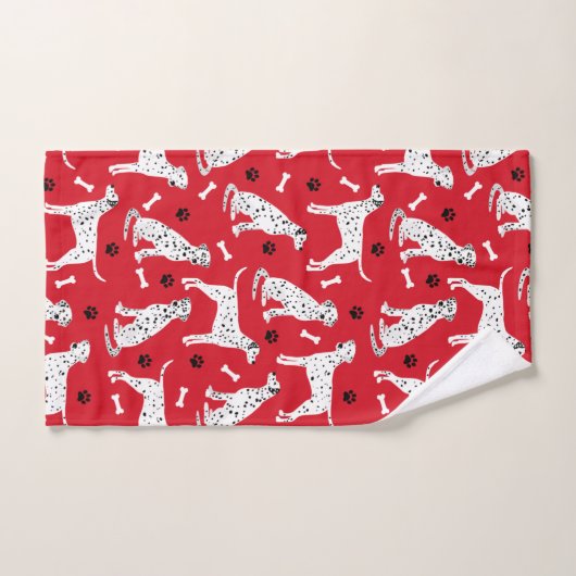 Pâtes et os dalmatiens (Serviette à main)