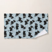 Pâtes et os de Terrier écossais noir (Serviette à main)