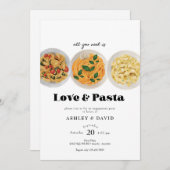 Pâtes | Invitations des parties d'engagement (Devant / Derrière)