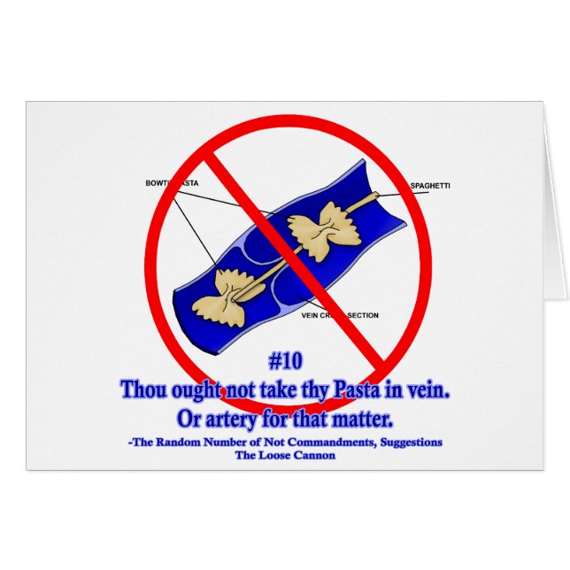 Pâtes par la veine (Devant horizontal)