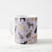 Pâtes Pitbulles et os de café Mug (Devant gauche)