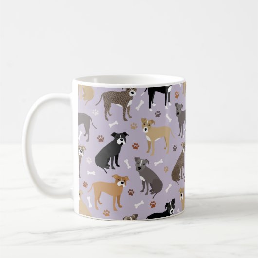 Pâtes Pitbulles et os de café Mug (Gauche)