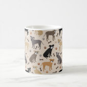 Pâtes Pitbulles et os de café Mug (Centre)