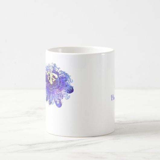 Pâtes violettes Fleurs de café Mug (Centre)