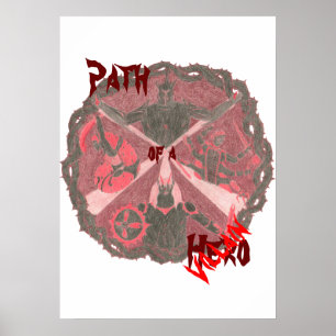 "Path of a Hero" Villains Emblem (met titel) Poster