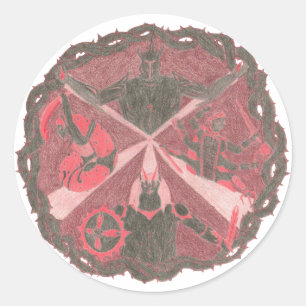 "Path of a Hero" Villains Emblem Ronde Sticker