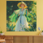 Path Of Flowers Canvas Afdruk (Insitu (Woonkamer))