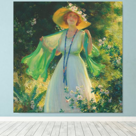 Path Of Flowers Canvas Afdruk (Insitu (Houten vloer))