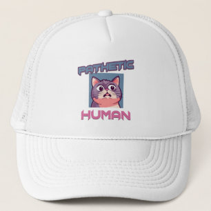 Pathetische mens - grappig kat ontwerp trucker pet