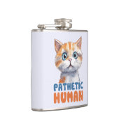 Pathetische mens – sarcastisch kattenontwerp heupfles (Rechts)