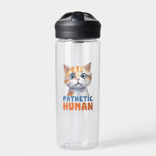 Pathetische mens – sarcastisch kattenontwerp waterfles