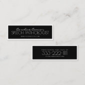 Pathologiste de la parole Carte frontière noire et (Devant / Derrière)