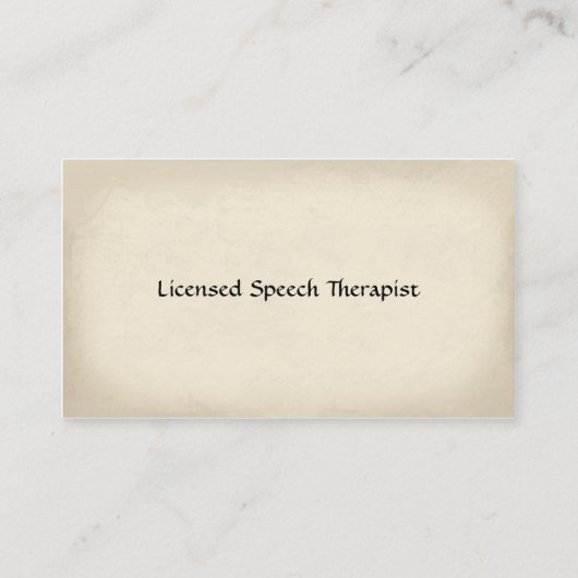 Pathologiste orthophoniste Carte de visite (Dos)