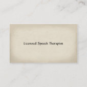 Pathologiste orthophoniste Carte de visite (Dos)