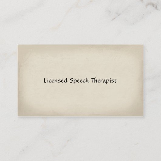 Pathologiste orthophoniste Carte de visite (Dos)