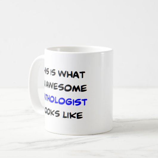 patholoog, geweldige koffiemok (Voorkant links)