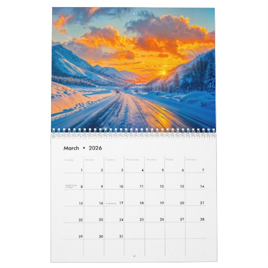 Paths of Serenity – 2026 Scenic Road Calendar Kalender (Mar 2026)