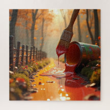 Pathway to Autumn Puzzle, 11" x 14", 252 stuks